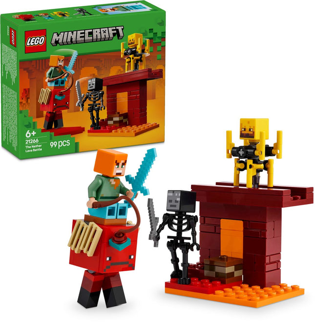 LEGO Minecraft De lavastrijd in de Nether voor kinderen - 21266