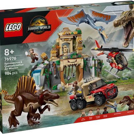 LEGO Jurassic World Spinosaurus en Quetzalcoatlus Luchtmissie - 76976