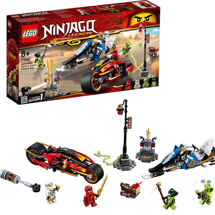 LEGO Ninjago Zwaardmotor van Kai & Sneeuwscooter van Zane - 70667