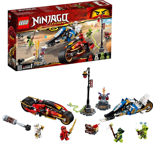 LEGO Ninjago Zwaardmotor van Kai & Sneeuwscooter van Zane - 70667