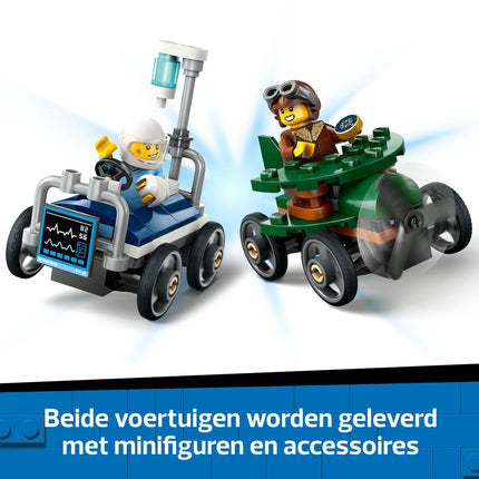 Lego City Raceautopakket: Vliegtuig vs. Ziekenhuisbed - 60459