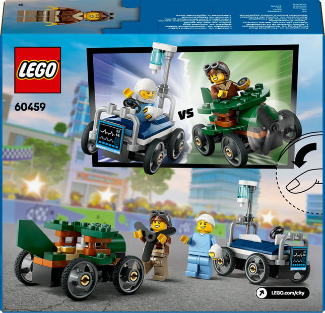 LEGO City Raceautopakket: Vliegtuig vs. Ziekenhuisbed - 60459