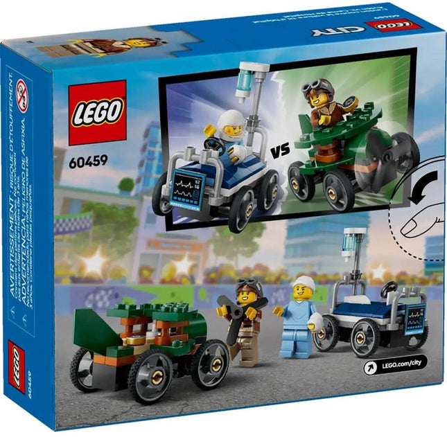 LEGO City Raceautopakket: Vliegtuig vs. Ziekenhuisbed - 60459