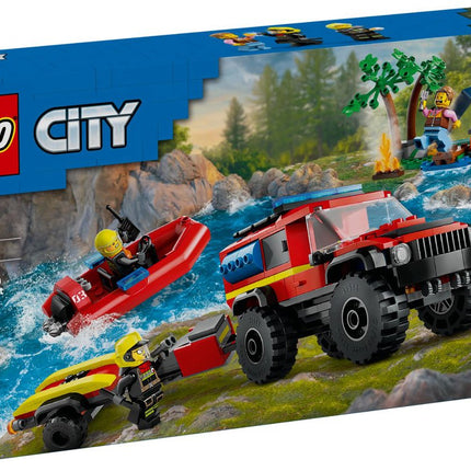 LEGO City 4x4 brandweerauto met reddingsboot - 60412