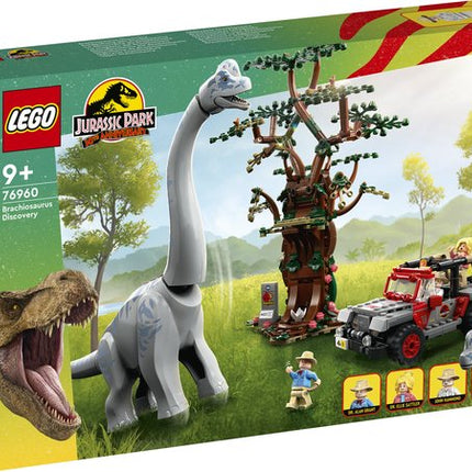 LEGO Jurassic Park Brachiosaurus Ontdekking Met Groot Dinosaurus Figuur en Jeep Auto - 76960