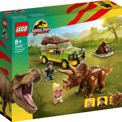 LEGO Jurassic Park Triceratops onderzoek Dinosaurus en Auto - 76959